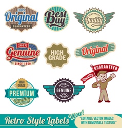 Retro label Set vector image
