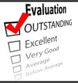 Outstanding job evalution check boxes vector image