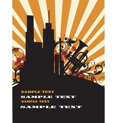 Music flyer template vector image