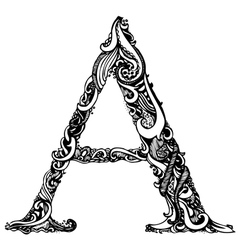 A letter capital black vector image