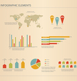 Retro infographics set vector image