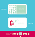 Modern soft color Card design with shopping icons vector image