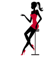 Girl sits in bar Girl sits in bar vector image