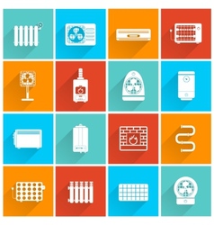Heating and cooling white vector image
