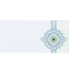 Guilloche Background for Gift Certificate vector image
