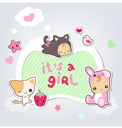 Frames for girl vector image