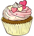 Cupcake vector image