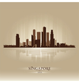 Singapore Asia skyline city silhouette vector image
