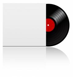Vinyl record in box vector image