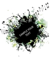 Music grunge frame vector image