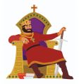 Happy king vector image