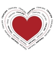 Red heart vector image
