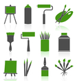 Artist icons set vector image