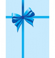 Blue bow vector image
