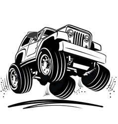 Cartoon jeep vector image
