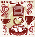 Symbols coffee vector image