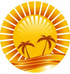 Gold sun vector image