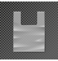 Plastic bag blank template on transparent Plastic bag blank template on transparent vector image