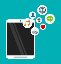 Smartphone wireless technology communication Smartphone wireless technology communication vector image