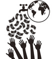 Water tap money dripping vector image