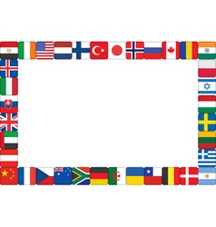 World flag icons frame vector image