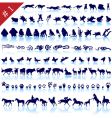 Animal silhouettes vector image