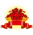 Three cardboard gift box vector image