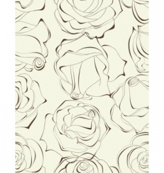 Roses seamless pattern vector image