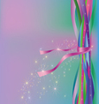Abstract colorful background with ribbons and vector image