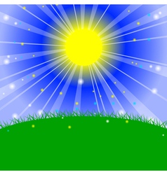 - Morning in the meadow vector image