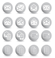Set of mail icons vector image