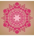 Ornamental round lace pattern circle background vector image