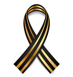 Black and gold St George Ribbon vector image