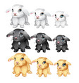 White black yellow fluffy bunny isolated White black yellow fluffy bunny isolated vector image