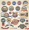Retro labels and stickers collection vector image