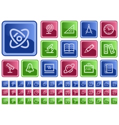 Education buttons vector image