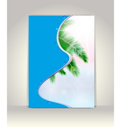 Business brochure template tropical background vector image