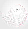 Swirl calendar 2013 vector image