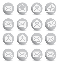Set of mail icons vector image