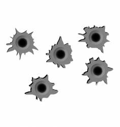 Bullet holes vector image