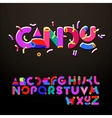 Stylized candy-like alphabets vector image