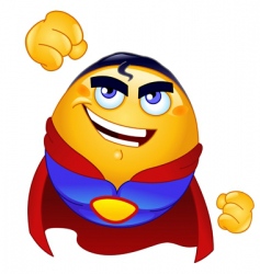 Super hero emoticon vector image