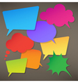 Colorful speech bubbles round and square vector image