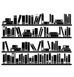 Books on the shelves Books on the shelves vector image