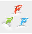 New labels Arrow design elements New labels Arrow design elements vector image