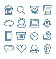 Thin line icons set Thin line icons set vector image