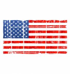 Distressed american national flag vector image