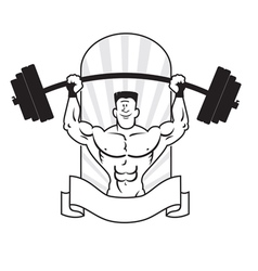 Bodybuilder logo vector image