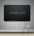 Television on the wall vector image
