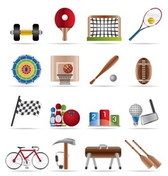 Sports gear and tools vector image